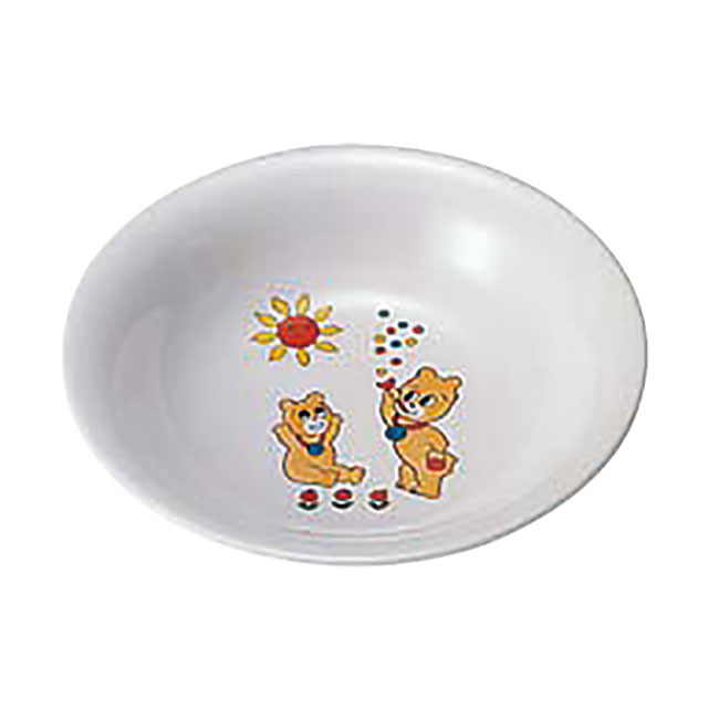 メラミンお子様食器 「コロチャン」カレー皿 KF-2（322002）07-0601-0601子供用食器 キッズ メラミン食器 パスタ皿 深皿