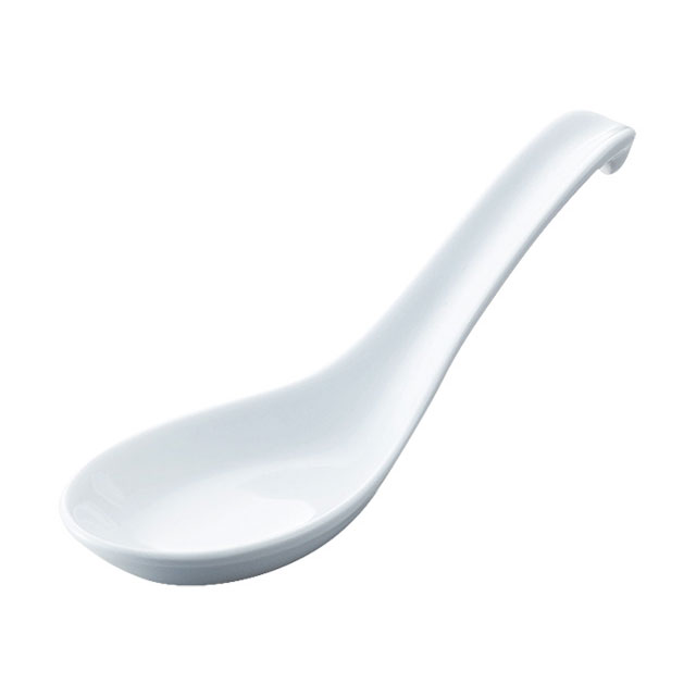 強化白磁 カギ付レンゲ ラーメン兼用（461067）07-0543-0701れんげ レンゲ 蓮華 スプーン レンゲスプーン