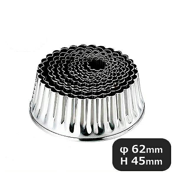 18-8パテ抜 菊 No.8 (082043) 商品詳細 シリーズ - アイテム 細工セット サイズ 内径62mm 高さ45mm素材 18-8ステンレス18-8パテ抜 菊 No.8 (082043)