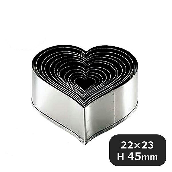 たかもりの18-8 パテ抜 ハート No.1（082060）05-0393-0402業務用 製菓用品