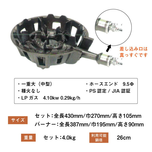 鋳物コンロ TS-540 LP（404053）07-0332-0105業務用 大量注文 業務用 - 2