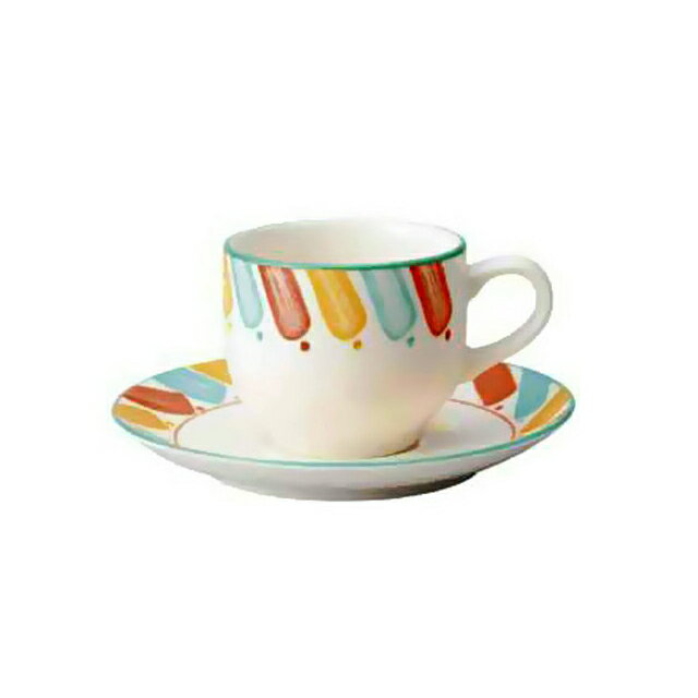 パレッタ コーヒーカップ＆ソーサー 200ml 6客セット KOYO コーヨー（13121052/13121055）業務用（カップ＆ソーサー碗皿）