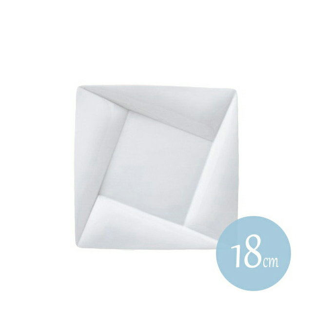 Metallic - バンケット 18cm スクエアープレート 6枚セット KOYO 光洋陶器（16900065）食器 角皿 四角 白 おしゃれ カフェ レストラン 洋食器