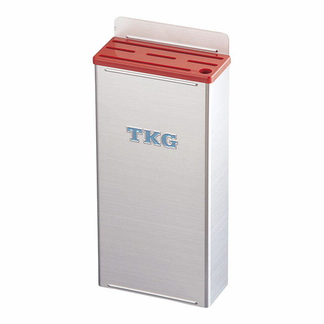 ●HACCPを考えた新しいナイフラック—衛生面に優れたナイフラックです。 ●背面には引掛け用の穴が付いています。 ●底板がなく蓋も簡単に取り外しができるので洗浄がラクラク。 ※最大収納数牛刀27cm2本　筋引24cm1本　ぺティーナイフ大4本　スチール棒1本　ぺティーナイフ小1本 スペック ブランド　 TKGコーポレーション シリーズ　 - サイズ　 全高（mm）：340 間口×奥行×高さ（mm）：152×65×315 容量　 - 材質　 本体：18-8ステンレス　蓋：ABS樹脂 生産地　 日本 その他仕様　 - 備考　 - 管理コード　 管理コード：AHU662 JANコード：4905001107771