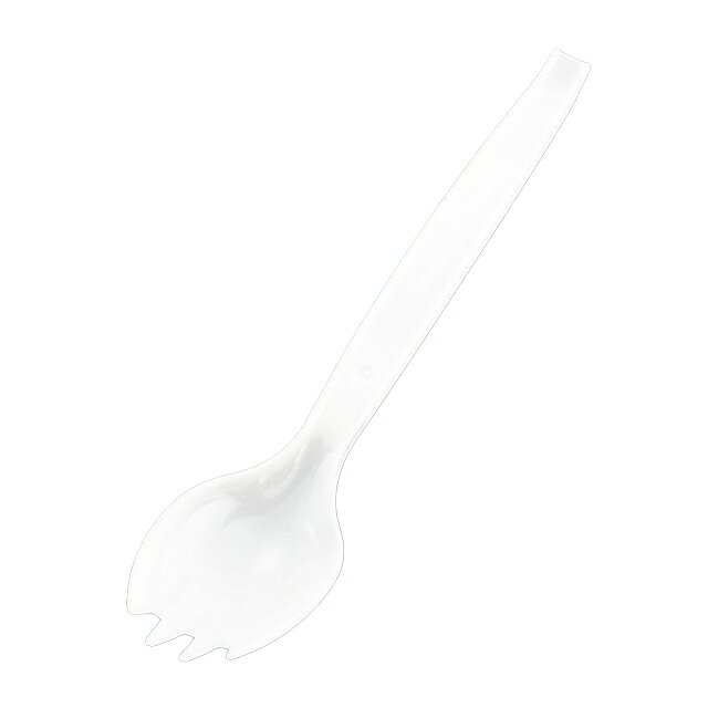 使い捨てフォークスプーン #160 500本入 白 袋入（XTK4801）1-0997-1201