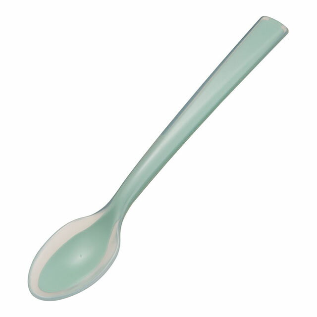 口あたりやさしいスプーン 一体深型・小 ブルー（OSP1603）1-1853-0403