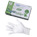 フジスーパーニトリルグローブ白 粉なし M 100枚入(SNT0703)1-1488-0403