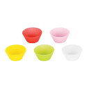 シリコンカップ ラウンド 5色セット L 59611(WSL8903)1-1092-1902