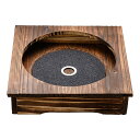 焼杉ピビンバ器用安全木台・プレートセット 18〜20cm用(QPB06)1-2159-1301