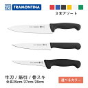 包丁セット A 牛刀 筋引 骨スキ プロフェッショナルマスター トラモンティーナ(TNSET-0009)アソート 選べるカラー 抗菌ハンドル