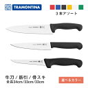 包丁セット B 牛刀 筋引 骨スキ プロフェッショナルマスター トラモンティーナ(TNSET-0010)アソート 選べるカラー 抗菌ハンドル