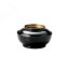 蓋つき煮物椀 耐熱 5.4寸 平煮物椀 黒内黒つば金 3個セット 和美作日 Wabisabi（3-208-06)椀 漆器