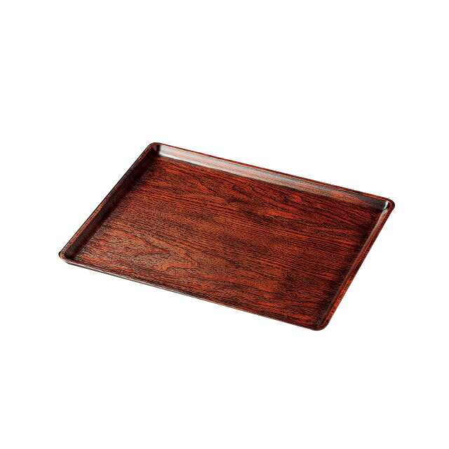 耐熱 パティシエトレー 赤茶レトロ木目 尺4寸 3個セット 和美作日 Wabisabi（3-116-04)トレー 木目