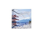 懐石盆 尺0.5寸 角雅 桜と富士山裏白塗 和美作日 Wabisabi(3-043-01)盆 多色印刷