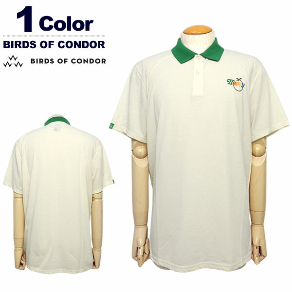 【30%OFF】バーズオブコンドル メンズ ポロシャツ 半袖 ゴルフ 吸汗速乾 ストレッチ プリント HAPPYPLACE BIRDSOFCONDOR TEMC3S1 2023春夏 セール SALE