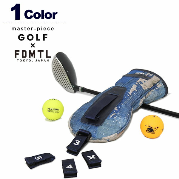 マスターピースゴルフ ファンダメンタル コラボ ユーティリティ用 ヘッドカバー エイジングインディゴデニム柄 master-pieceGOLF FDMTL No02638