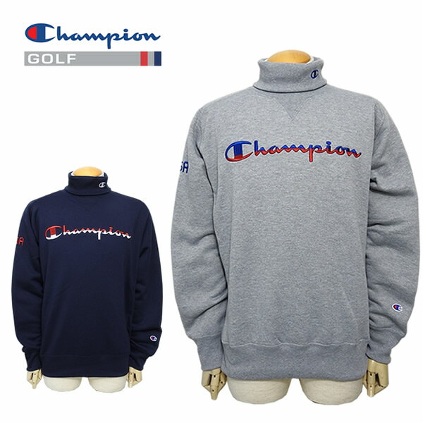 【30%OFF】チャンピオンゴルフ メンズ タートル スウェット 裏起毛 軽量 保温 ストレッチ ChampionGOLF C3-YG003 2023秋冬セール SALE