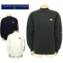 【30%OFF】トミー ヒルフィガーゴルフ メンズ ニット モックネック ロゴ ストレッチ TOMMYHILFIGERGOLF THMA370 2023秋冬セール SALE