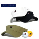 トミーヒルフィガーゴルフ サンバイザー メンズ レディース コットン ロゴ刺繍 TOMMYHILFIGERGOLF THMB4S22 2024春夏