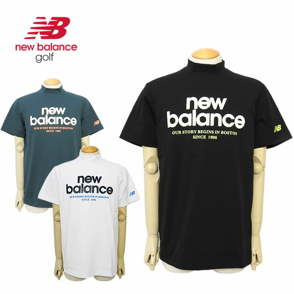Rakuten - ニューバランスゴルフ カットソー メンズ モックネック 半袖 天竺 ストレッチ 接触冷感 UVカット ロゴ newbalance 012-6166010 26s
