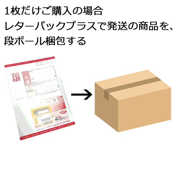 1枚だけご購入時、レターパックプラスで発送の商品を、段ボール梱包する