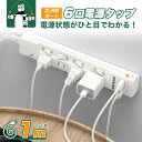 【Sale期限限定314円OFF】電源タップ たこあしコンセントタップ USB2ポート付 雷ガード対応 4個口 1m ほこりシャッター付 個別スイッチ 節電 過...
