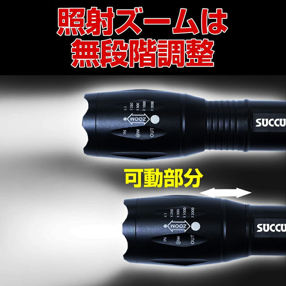 LED懐中電灯防災超強力1800lmCREEXMLT6700m強力防災グッズ強力高輝度LEDライトコンパクトアウトドア