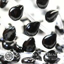 天然石オニキス (フラットドロッププレーン)大きさ 約6.5×8.5mm穴径 約0.5〜0.6mm3個