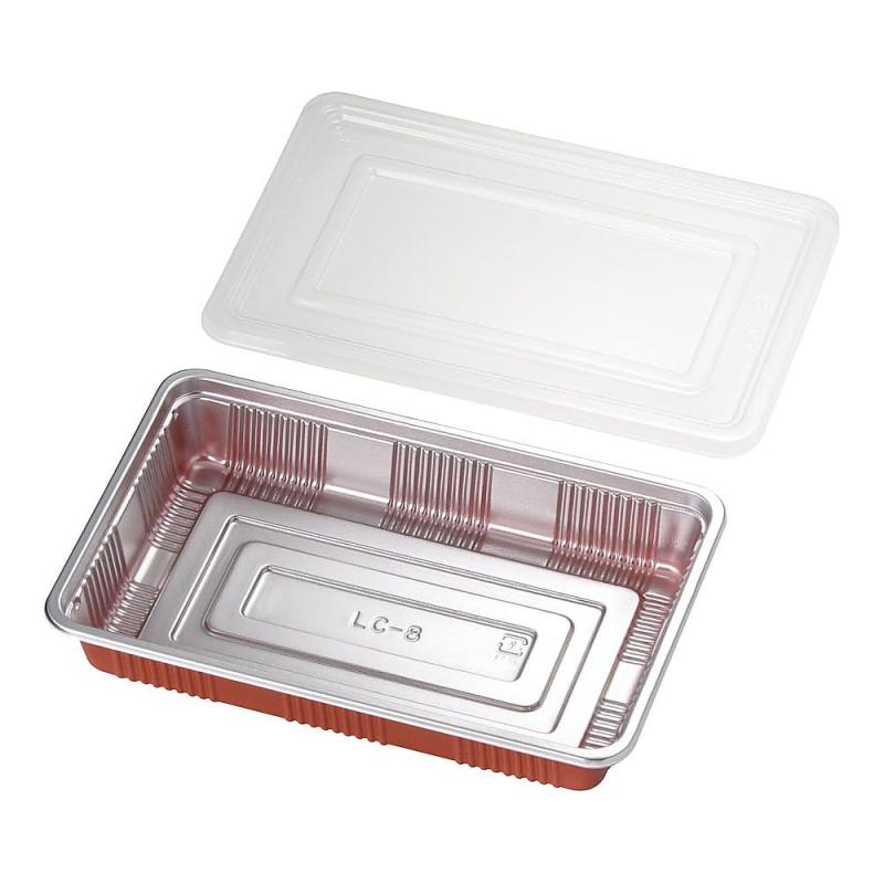 弁当容器 透明蓋付(100セット入) LC-8/62-6653-38