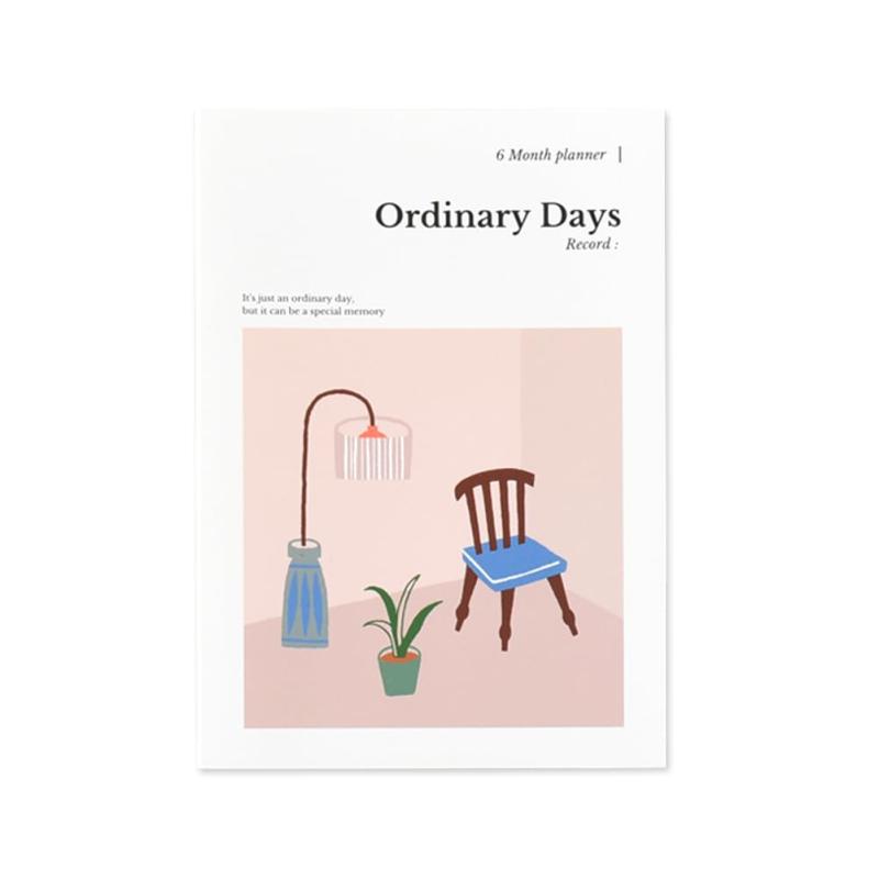 モノライク オーディナリー デイズ ダイアリー 6ヶ月 プランナー、スイートホーム - Ordinary days Diary 6 Month Planner, Sweet home 月間計画, 週間計画, スケジューラー