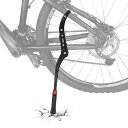 自転車 キックスタンド バイクサイドスタンド 長さ調節可能 アルミニウム合金製 二点固定 簡単取り付け 自転車用スタンド 24-28インチ~700C対応 ロードバイク/クロスバイク/マウンテン