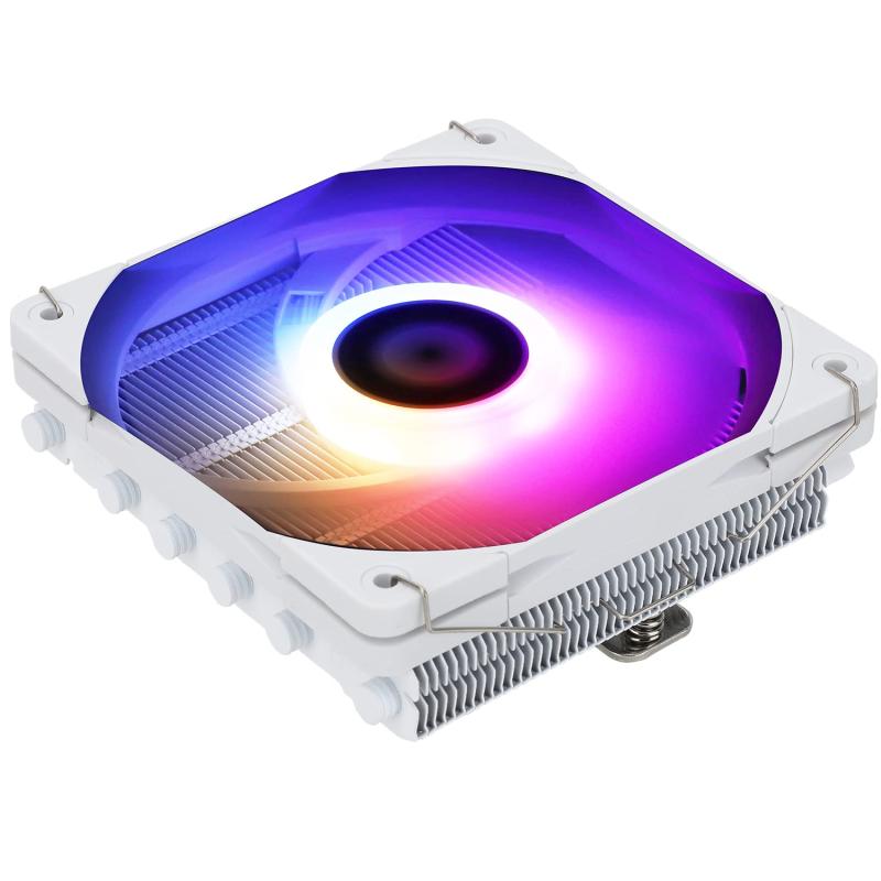 Thermalright AXP 120 X67 White ARGB薄型CPUエアクーラ 120 mm スリムファン PWMファン付き 6つのヒートパイプ 67mm高 AMD:AM4/AM5/Intel LGA 1700/1150/1151/1200/2011/17XX PCクーラに適している