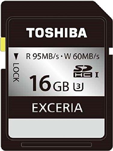 TOSHIBA SDHCカード 16GB UHS-I U3対応 最大読出速度95MB/s 最大書込速度60MB/s 日本製 国内正規品 SD-JU016G