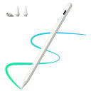 AiSFUL タッチペン 極細 超高感度 apple pencil スタイラスペン ペンシル 誤作動防止/自動オフ/磁気吸着機能対応 イラスト ゲーム 2018年以降iPad/iPad Pro/iPad air/iPad mini/iPad 第9,10世代対応 USB充電式 ホ