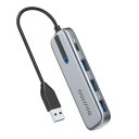 GIISSMO USB ハブ 4-IN-1 USB ハブ 変換アダプタ 5Gbps高速データ転送 USB-A 3.0ポート×3 USB-C×1 バスパワー 最新Ma…