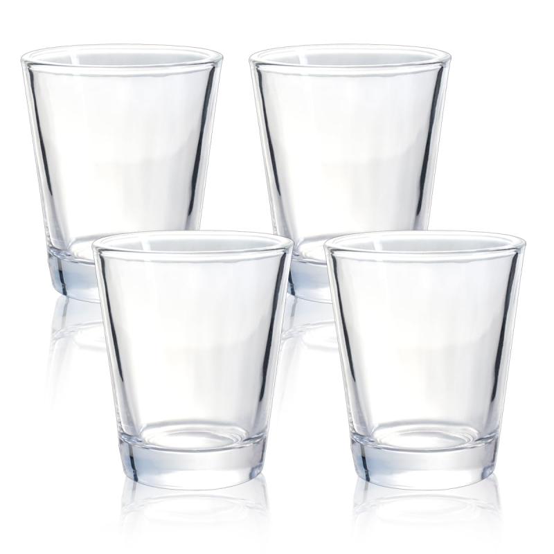 BCnmviku 1.5OZ/45MLエスプレッソ ショットグラス 耐熱ガラス製 お酒グラス オンスカップ ワイングラス..