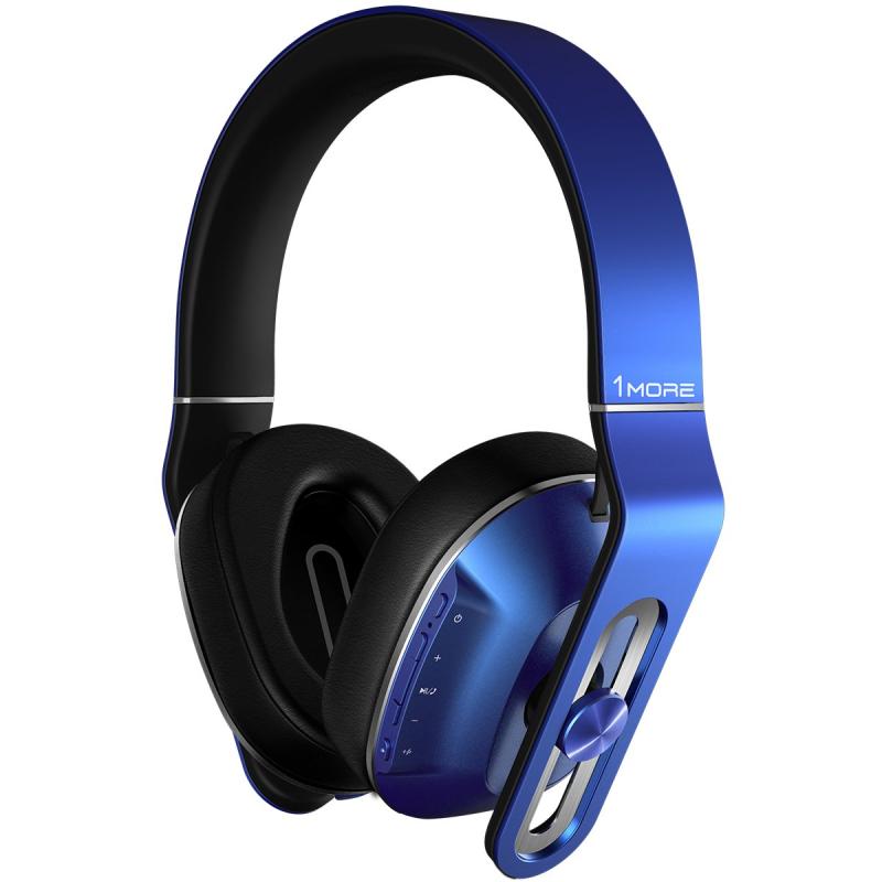 1MORE MK802-BL Bluetooth Wireless Over-Ear Headphones with Apple iOS and Android Compatible Microphone and Remote, Blue