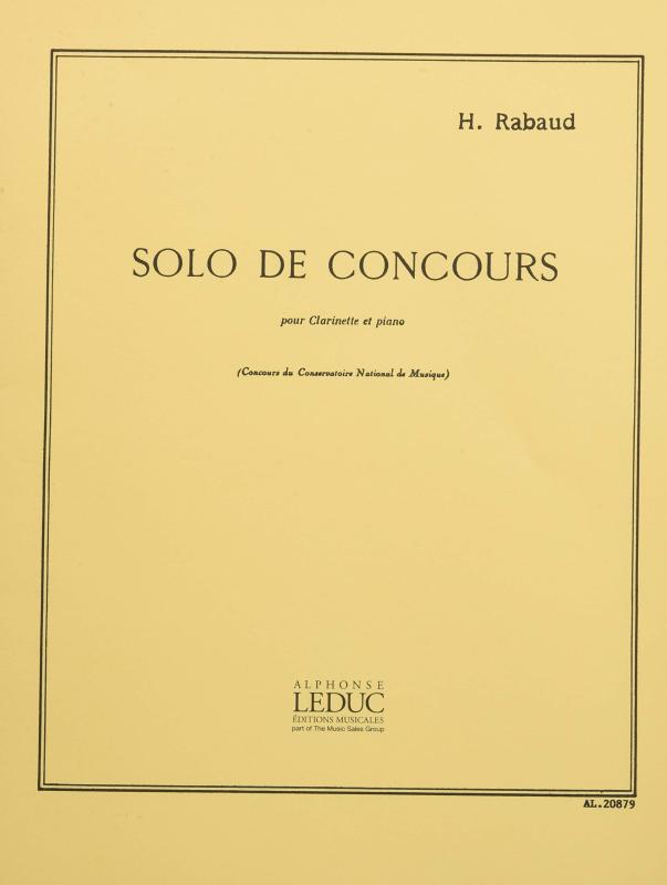 ウィットナー ラボー : コンクールの独奏曲 (クラリネット、ピアノ) ルデュック出版