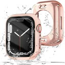 ILYAML for Apple Watch P[X 45mm 41mm hP[X 360xSʖh oh jEX|[cp KXtB ̌^ apple watch p Jo[ 360t{fBh AbvEHb` P[X Apple Watch 7/Apple W