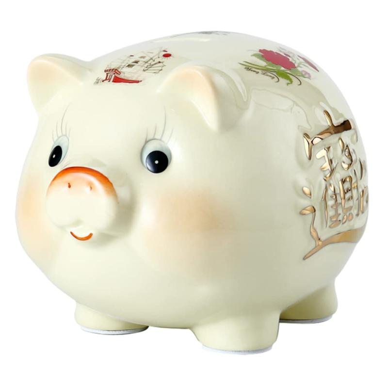 ledmomo かわいい豚の貯金箱 陶器の貯金箱...の商品画像