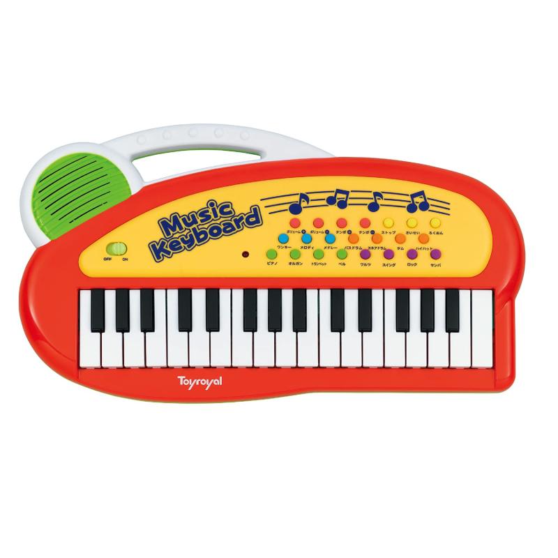 トイローヤル キッズミニキーボード ( ピアノ / 知育玩具 ) 初めての楽器に リズム 子供 音楽 キーボード ( 録音 / 再生 機能付き )