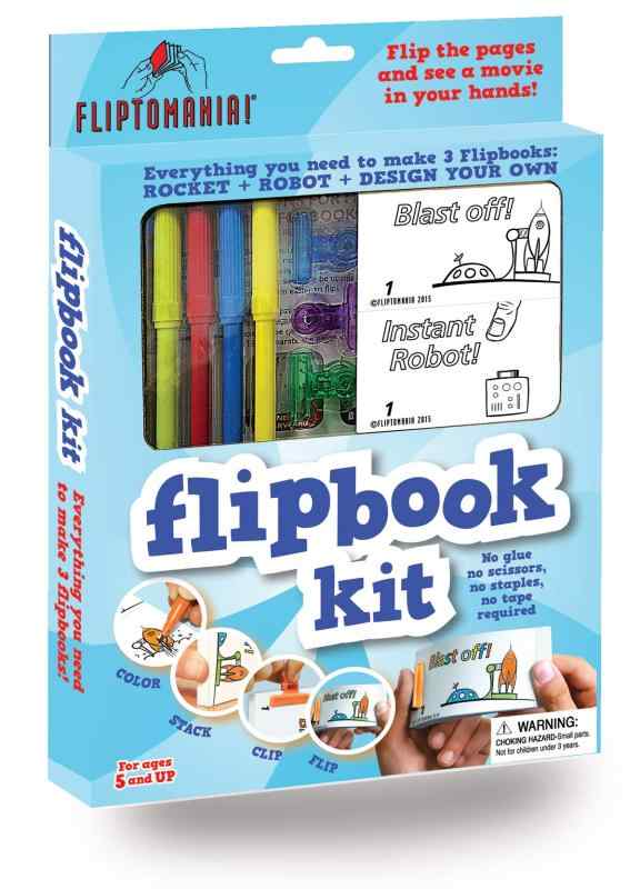 Flipbook Kit - Rocket &amp; Robot by FLIPTOMANIA