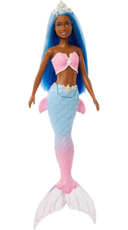 Barbie Dreamtopia Mermaid Doll (Blue Hair) with Pink Blue Ombre Mermaid Tail and Tiara, Toy for Kids Ages 3 Years Old and Up