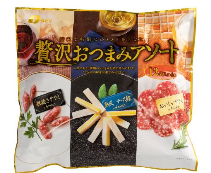 贅沢おつまみアソート 3種 X 4袋 308g サラミ チーズ たら 大人数 食べきり パーティ クリスマス 誕生会 お茶会 食事会 おやつ おつまみ お茶請け 小腹 コストコ商品