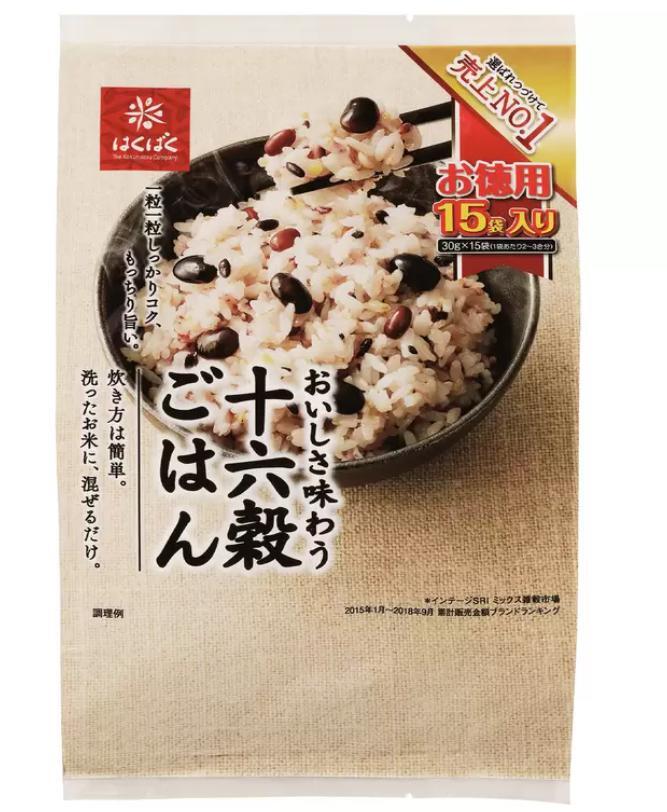 楽天KOSTKOMBO24はくばく おいしさ 味わう 十六穀 ごはん 30g X 15包 X 6パック コストコ 商品 混ぜて炊くだけ 保存食 緊急 備蓄 お手軽 ご飯 米つぶ 食事 一人暮らし 自炊 かんたん 手軽 簡単 調理 料理 トレンド 人気 もちもち