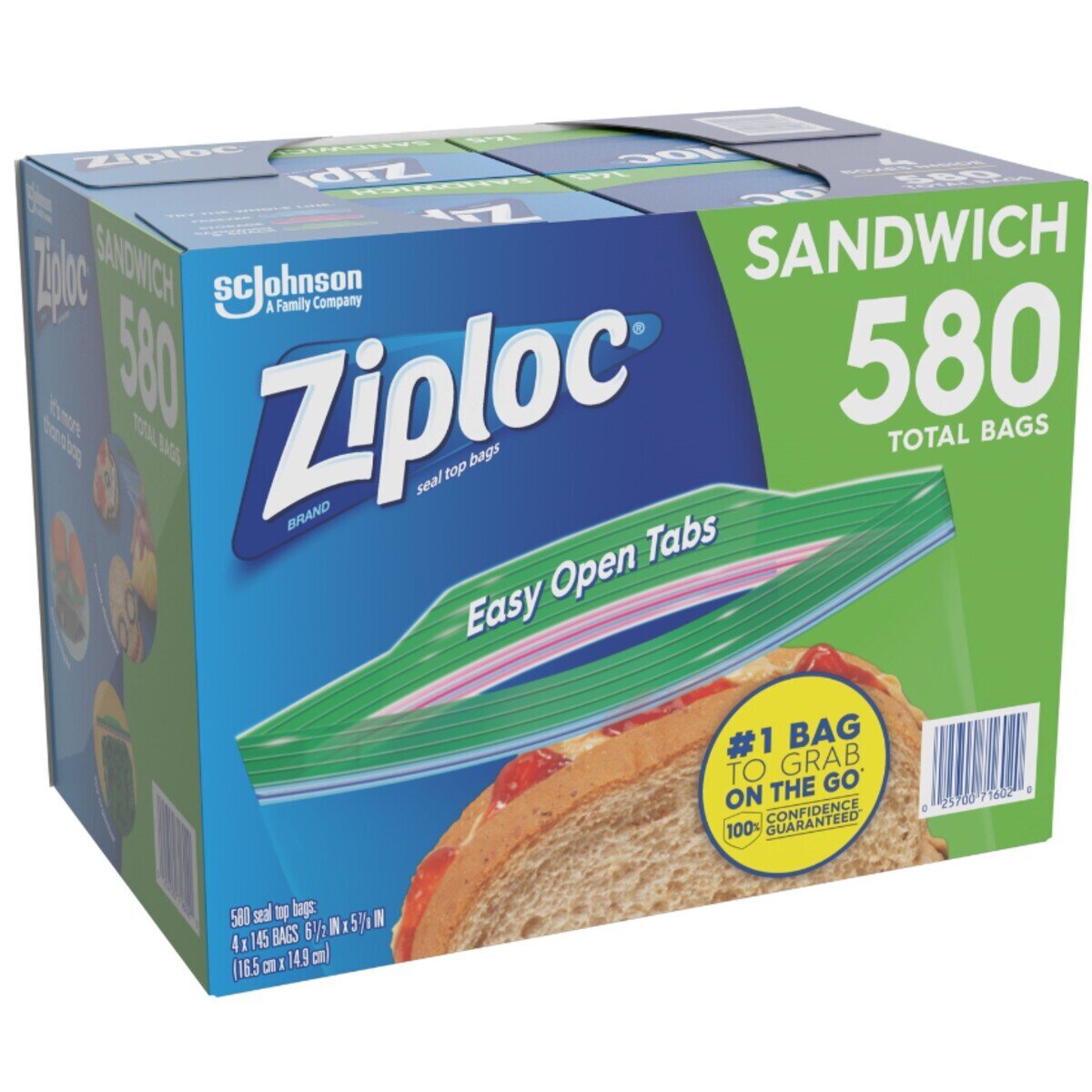 ジップロック サンドイッチ バッグ 保存袋 580袋 コストコ商品 ビニール 冷凍保存 食品 小物 