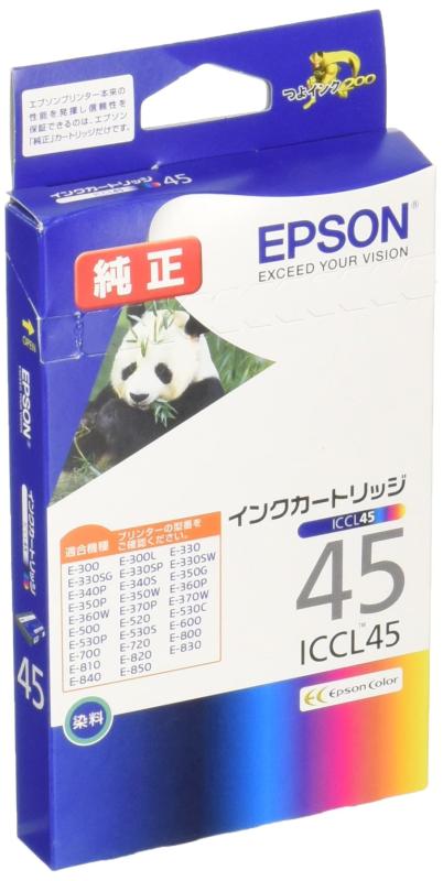 エプソン 純正 インクカートリッジ パンダ ICCL45 カラー4色一体型