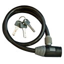 J&C ワイヤー錠 JC-020W-600 BK ブラック(4)