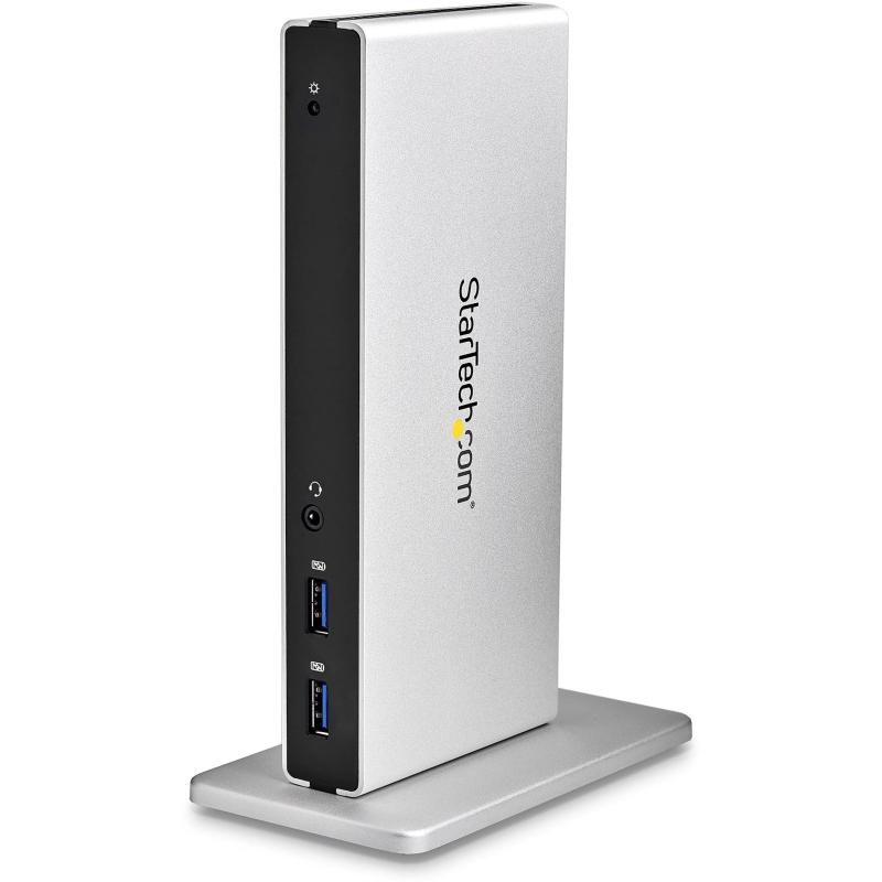 StarTech.com USB3.0接続ドック Mac/Windows対応 デュアルDVIモニタ対応 縦置きスタンド付属 HDMI/VGAアダプタ 5x USB GbEポート USB3SDOCKDD