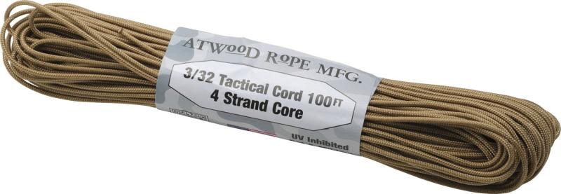 アトウッドロープ(Atwood Rope) 登山 アウトドア 万能ロープ タクティカルコード タン 太さ2.4mm 【日本正規品】 44011(4)